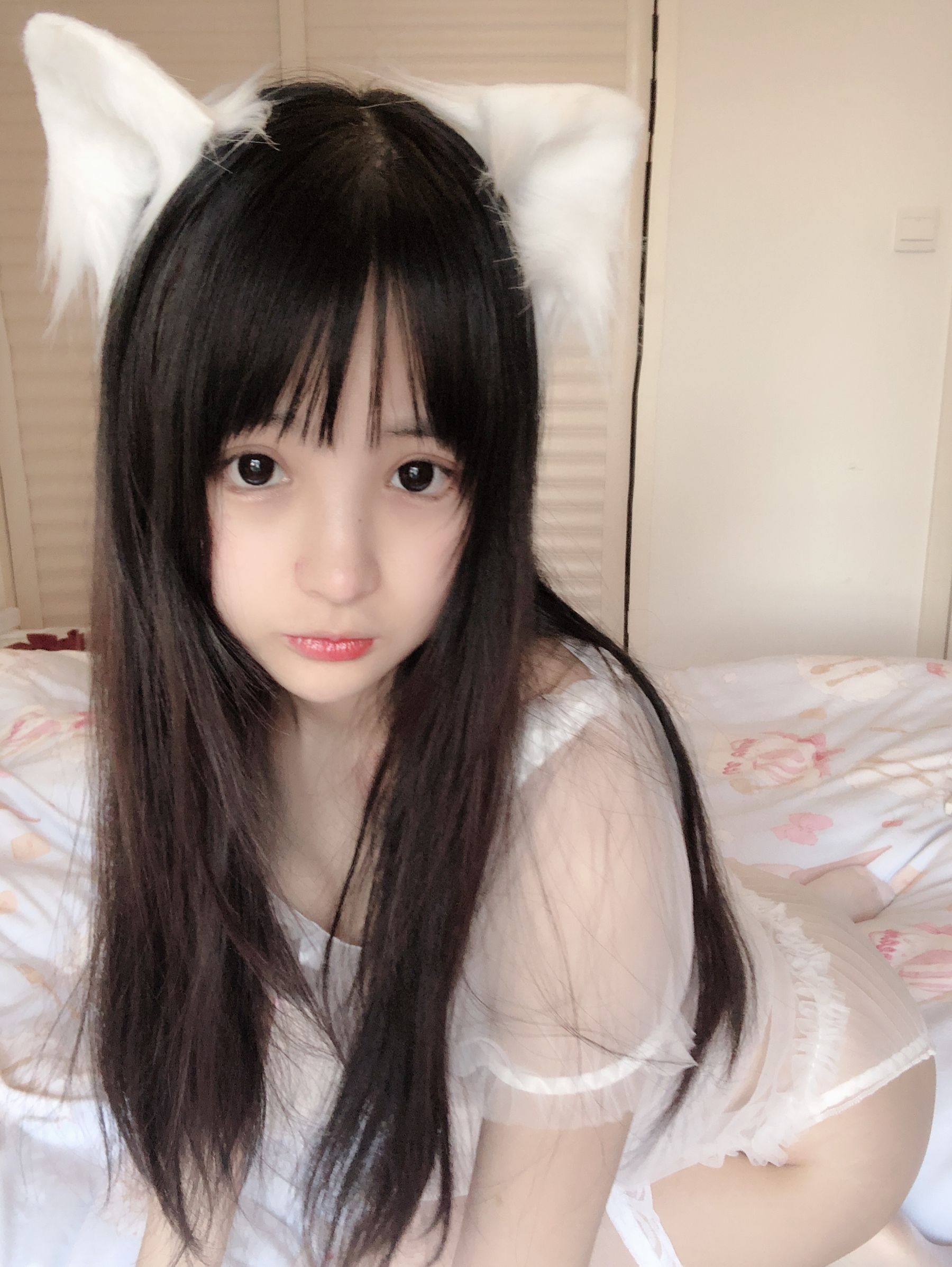 [Cosplay]桜井宁宁–小白猫蕾丝内衣插图8